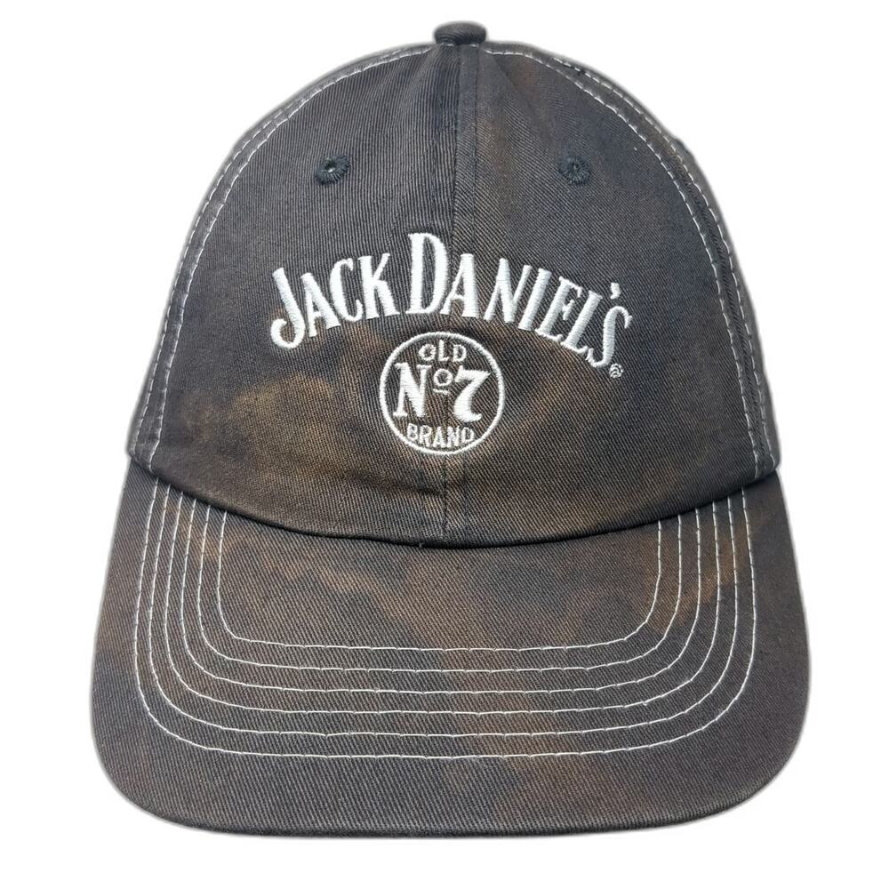 Jack Daniels Baseball Cap Gray One Size Contrast Stitching Adjustable Logo Hat